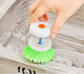 厨房清洁利器 加液洗锅刷，轻松应对灶台油污